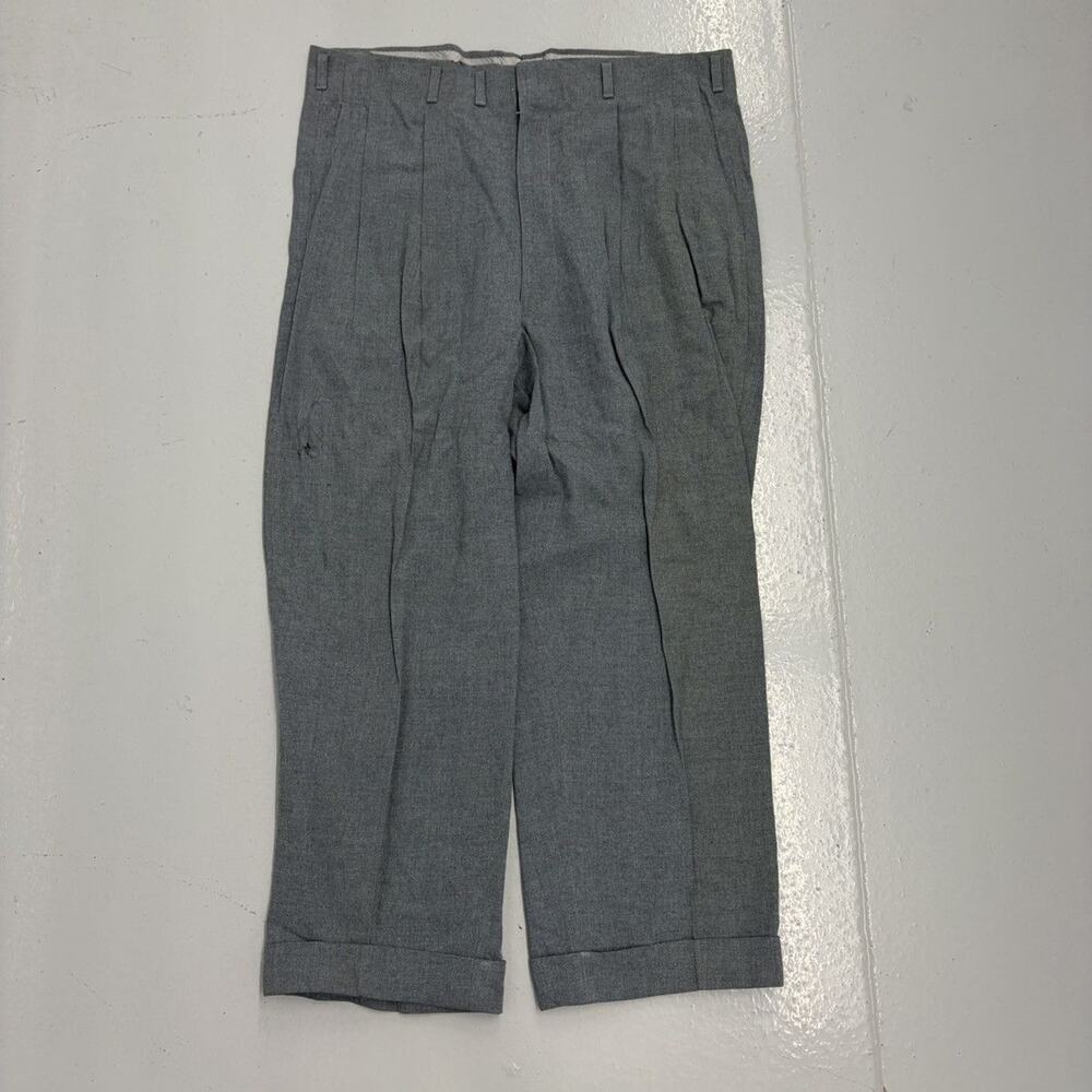 NOS Vintage 50s Sunset Loeb Blue Wool/Rayon Trousers 38x26